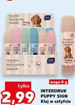 Kaufland Klej w sztyfcie INTERDRUK PUPPY SIGN waga oferta