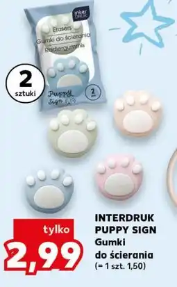 Kaufland Gumki do ścierania INTERDRUK PUPPY SIGN oferta