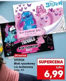 Kaufland Disney Stitch Blok rysunkowy lub techniczny biały, A4 oferta