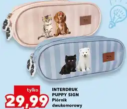 Kaufland INTERDRUK PUPPY SIGN Piórnik dwukomorowy oferta