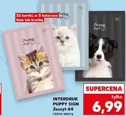 Kaufland INTERDRUK PUPPY SIGN Zeszyt A4 różne wzory oferta