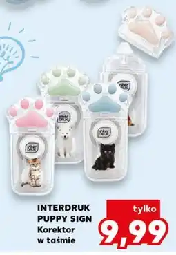 Kaufland Korektor w taśmie INTERDRUK PUPPY SIGN oferta