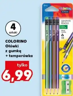 Kaufland Colorino Ołówki z gumką + temperówka oferta