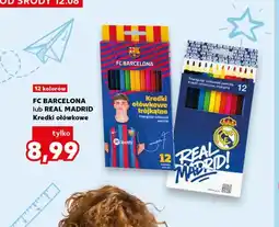 Kaufland Kredki ołówkowe trójkątne FC Barcelona lub Real Madrid oferta