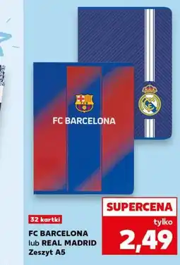 Kaufland FC Barcelona lub Real Madrid Zeszyt A5 32 kartki oferta