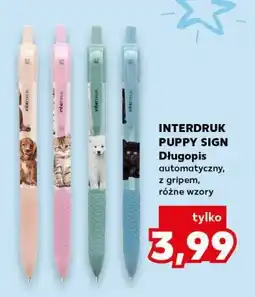 Kaufland INTERDRUK PUPPY SIGN Długopis automatyczny z gripem oferta