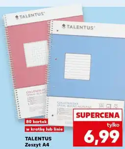 Kaufland TALENTUS Zeszyt A4 w kratkę lub linie 80 kartek oferta