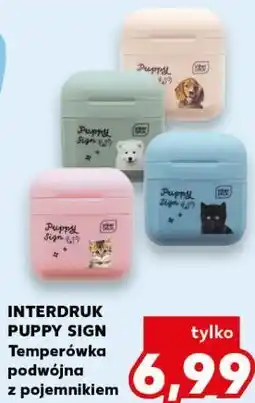 Kaufland Temperówka podwójna z pojemnikiem INTERDRUK PUPPY SIGN oferta