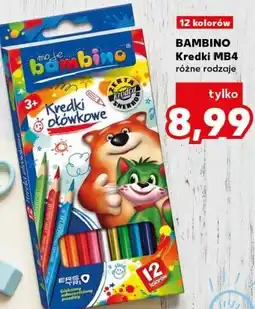 Kaufland Bambino Kredki MB4 różne rodzaje 12 kolorów oferta