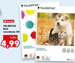 Kaufland TALENTUS Blok rysunkowy A4 80 kartek oferta