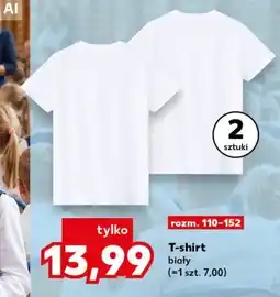 Kaufland T-shirt biały 2 sztuki oferta