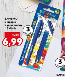 Kaufland Bambino Długopis wymazywalny + 2 wkłady oferta