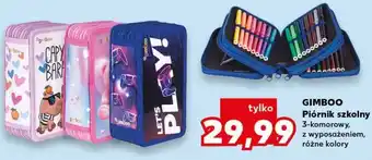 Kaufland GIMBOO Piórnik szkolny 3-komorowy z wyposażeniem oferta