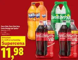 Lidl Coca-Cola, Coca-Cola Zero, Fanta Orange lub Sprite, Dwusztuk oferta