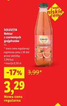 Lidl Solevita Nektar z czerwonych grejpfrutów oferta