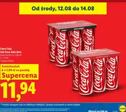 Lidl Coca-Cola lub Coca-Cola Zero, Sześciosztuk oferta