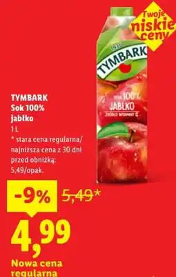 Lidl Tymbark Sok 100% jabłko oferta