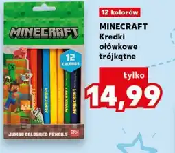 Kaufland MINECRAFT Kredki ołówkowe trójkątne 12 kolorów oferta