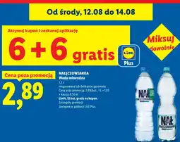 Lidl Nałęczowianka Woda mineralna oferta