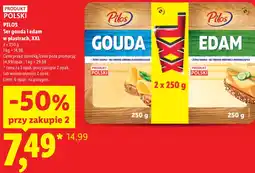 Lidl Pilos Ser gouda i edam w plastrach, XXL oferta