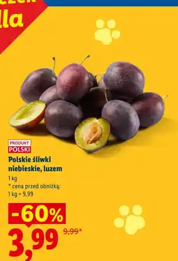Lidl Polskie śliwki niebieskie, luzem oferta