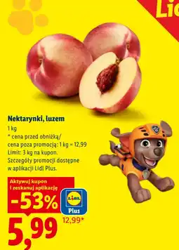Lidl Nektarynki, luzem oferta