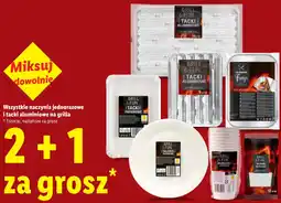 Lidl Wszystkie naczynia jednorazowe i tacki aluminiowe na grilla GRILL & FUN oferta