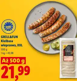 Lidl GRILL&FUN Kiełbasa wieprzowa, XXL oferta