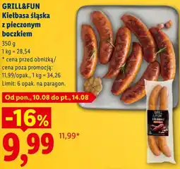 Lidl GRILL&FUN Kiełbasa śląska z pieczonym boczkiem oferta