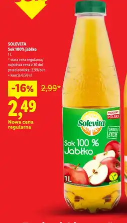 Lidl Sok 100% jabłko Solevita oferta