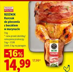 Lidl RZEŹNIK Kurczak do pieczenia z boczkiem w marynacie oferta