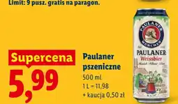 Lidl Piwo Paulaner pszeniczne oferta