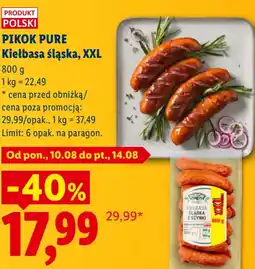Lidl Pikok Pure Kiełbasa śląska, XXL oferta