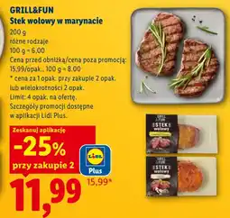 Lidl GRILL&FUN Stek wołowy w marynacie oferta