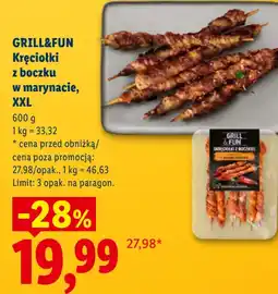 Lidl GRILL&FUN Kręciołki z boczku w marynacie, XXL oferta