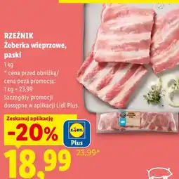 Lidl RZEŹNIK Żeberka wieprzowe, paski oferta