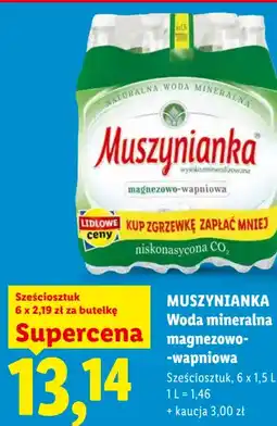 Lidl Muszynianka Woda mineralna magnezowo-wapniowa oferta