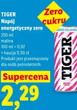 Lidl Tiger Napój energetyczny zero oferta