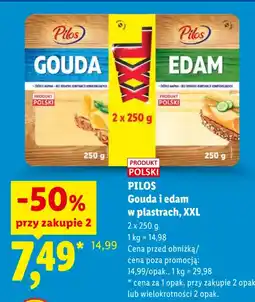 Lidl PILOS Gouda i edam w plastrach, XXL oferta