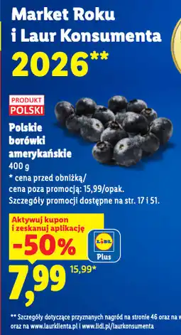 Lidl Polskie borówki amerykańskie oferta