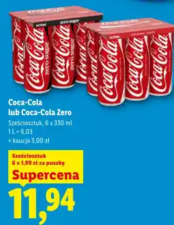 Lidl Coca-Cola lub Coca-Cola Zero oferta