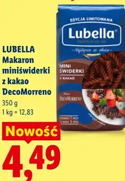 Lidl Lubella Makaron miniświderki z kakao DecoMorreno oferta