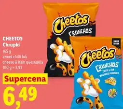 Lidl Cheetos Chrupki sweet chilli lub cheese & ham quesadilla oferta