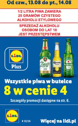Lidl Wszystkie piwa w butelce oferta