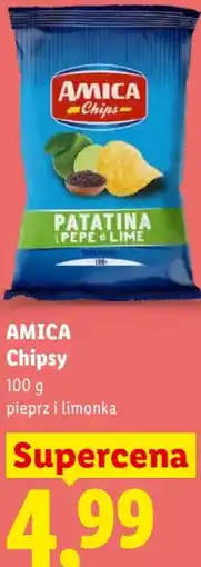 Lidl Amica Chipsy pieprz i limonka oferta