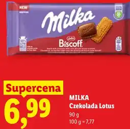 Lidl MILKA Czekolada Lotus oferta