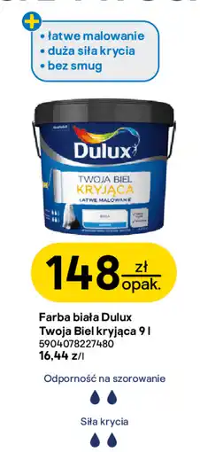 Castorama Farba biała Dulux Twoja Biel kryjąca oferta