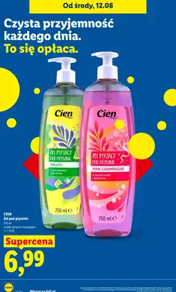 Lidl Cien Źel pod prysznic mojito lub pink champagne oferta