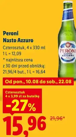 Lidl Piwo Peroni Nastro Azzurro oferta