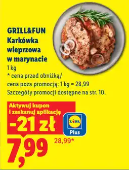 Lidl GRILL&FUN Karkówka wieprzowa w marynacie oferta